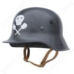 WW1 German M16 Helmet - Skull and Grenades