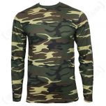 Woodland Camo Long Sleeved T-Shirt