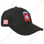 Black US 82nd Airborne Baseball Cap