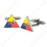 Front of American Armoured Division Cufflinks facing left