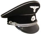 German Allgemeine Officer Peaked Cap - Cotton Piping