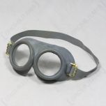 Front of grey NATO Gas Mask Goggles with grey rubber strap