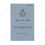 WW2 British RAF ID Card