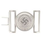 WW2 German Police Officer Silver Belt Buckle