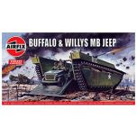 Airfix US Buffalo & Willys MB Jeep Model Kit - 1:76 Scale