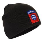 82nd Airborne Beanie Hat - Black