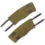 Army Green Canvas & Brown Leather Gaiters Thumbnail