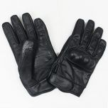 Black Tactical Leather Gloves Thumbnail