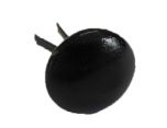 Black Smooth Visor Cap Button