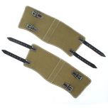 Army Green Canvas & Black Leather Gaiters Thumbnail