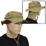 British Coyote Rip Stop Boonie Hat with Neck Flap - Thumbnail