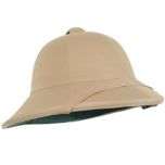 British Khaki Pith Helmet with Chin Strap Thumbnail