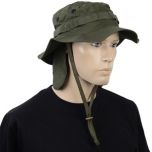 British Olive Drab Rip Stop Boonie Hat with Neck Flap Thumbnail