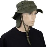 British Woodland Camo Rip Stop Boonie Hat with Neck Flap - Epic