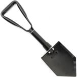 German Army Style Black Folding Shovel and Cover - Large
