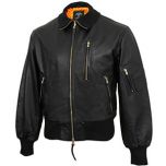 German Black Leather Pilot Jacket Thumbnail