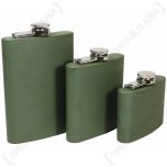 Stainless Steel Hip Flask - Olive Green