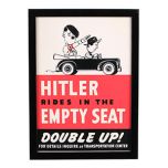 WW2 American Hitler Rides in the Empty Seat Framed Print