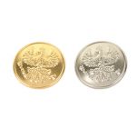 Imperial German Prussian Gefreiter Insignia Buttons Pair - 25mm