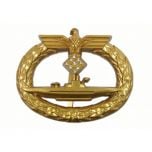 Kriegsmarine U-Boat Badge with Diamonds - Thumbnail