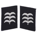 Luftwaffe RLM Construction Division Feldwebel Collar Tabs - Black