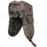Fur and Brown Canvas Hats