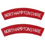 Northamptonshire Regiment Shoulder Titles Thumbnail