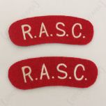 RASC - Royal Army Service Corps - Shoulder Titles - Imperfect Front