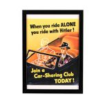 WW2 American Join a Car-Sharing Club Today Framed Print