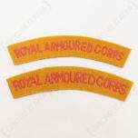 Royal Armoured Corps Shoulder Titles - Imperfect  Front
