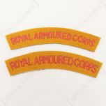 Royal Armoured Corps Shoulder Titles - Imperfect  Front