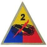 Triangular insignia of 2nd. Armored Division (Hell on Wheels)