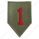 Green US 1st Infantry Division Type 1 with red number 1