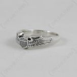 WWII US Pilot Silver Ring facing left