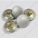 German Tunic Buttons - Silver Pebbled