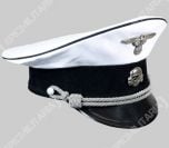 German Allgemeine Officer Summer Visor Cap - White