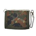 Flecktarn Camouflage Wallet with Security Chain