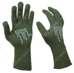Pair of woolen, dark green US GI Glove Inserts