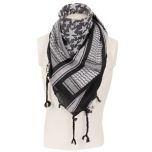 Stars Shemagh Headscarf - White and Black