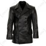 German Black Leather U-Boat Jacket Main