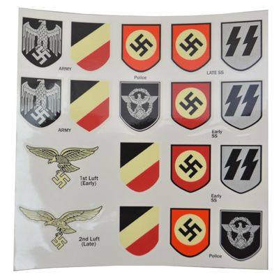 Ww2 German Helmet Decal Sheet Epic Militaria