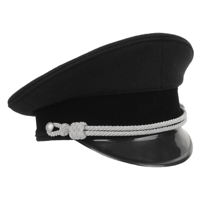 Black military visor cap hotsell