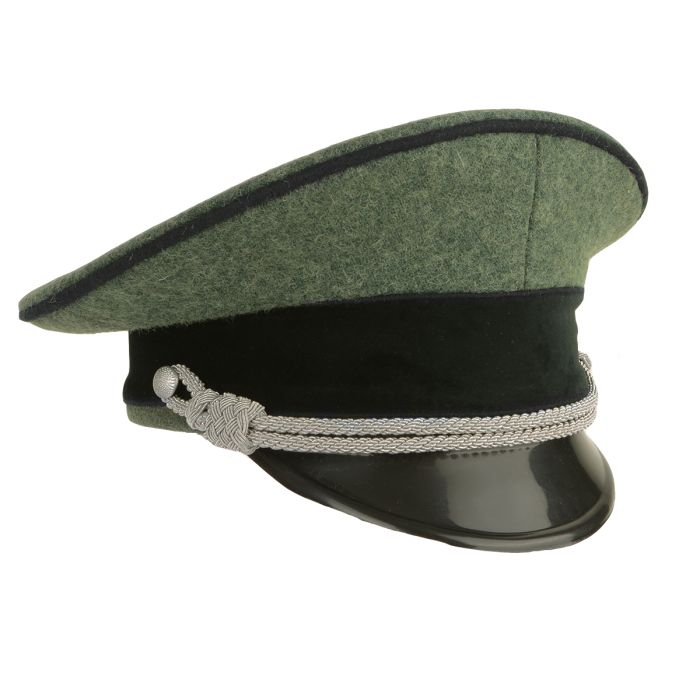 Buy German Army Officer Visor Cap without Insignia Field Grey Black Piping Epic Militaria