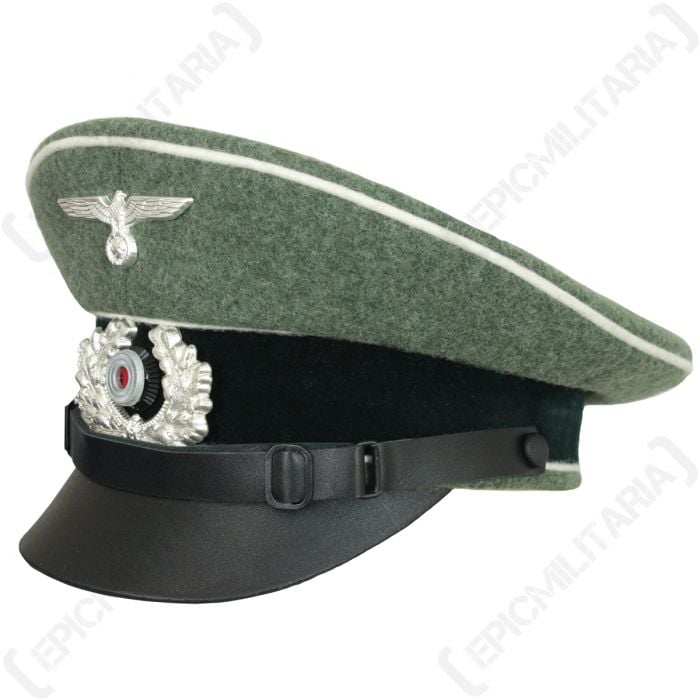 WW2 German Army DAK Officers Cap Repro Peak Sun Hat Soldier Uniform All Sizes 