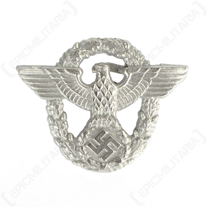WW2 German Police Officer Cap Badge 