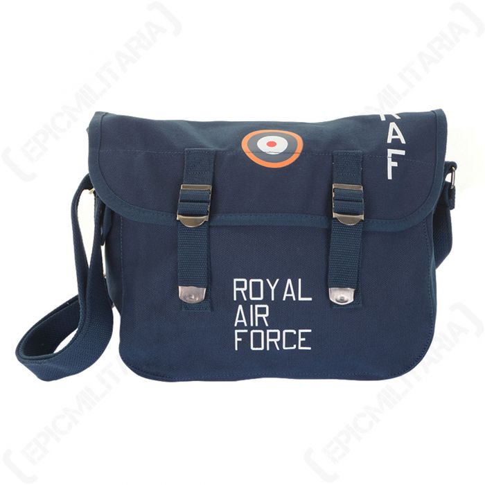 Canvas Blue Shoulder Bag Military Army RAF Vintage Style Haversack Satchel  New 