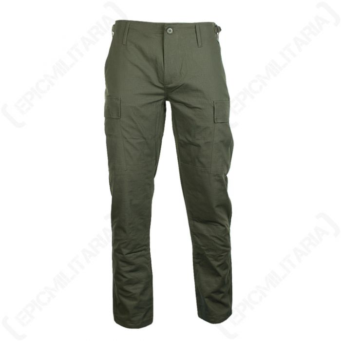 US BDU Slim Fit Field Trousers - Olive Green - Epic Militaria