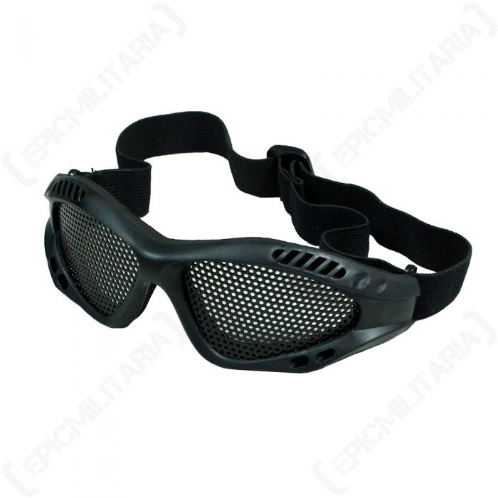 Black Mesh Goggles Epic Militaria
