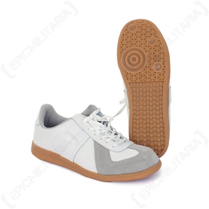 German Army Style Indoor Sports Trainers - White - Epic Militaria