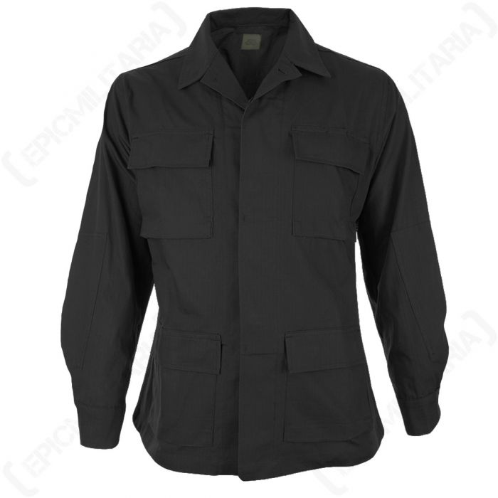 US Style Ripstop Field Jacket Black Epic Militaria